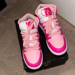 Jordan Kids Sneakers Pink and White